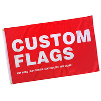 Drapeaux publicitaires de sublimation de colorant à faible quantité minimale de commande Drapeaux personnalisés avec logo Drapeaux personnalisés avec oeillets