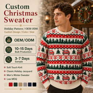Custom Wholesale Knit <strong>Men</strong> <strong>Christmas</strong> Sweater Family Pattern Jacquard New Year <strong>Jumper</strong> Ugly <strong>Christmas</strong> Sweater Unisex - Product Image 1