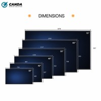 Écran LCD haute luminosité 32, 43, 55 pouces 4K pour mur vidéo, moniteur Android mural, kiosque publicitaire, lecteur de menu, écran HD