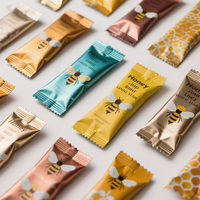 Sachets en aluminium alimentaire refermables de 5x15 cm pour le miel liquide, les boissons, les gels énergétiques, etc.
