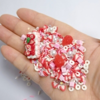 Nieuwe populaire kleine tasjes aardbeien fruit dessert slime toevoegingen voor nagelkunst decoratie accessoires scrapbooking versieringen