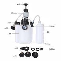 Kit de purge de frein pneumatique pour une personne avec extracteur de liquide d'embrayage et pompe à pression 3L