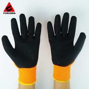 قفازات صناعية مطلية باللاتكس المجعد وقفازات أمان للعمال، توريد مصنع بالجملة لقفازات العمل الصناعية المصنوعة من اللاتكس - Product Image 4