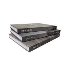 Set <span class=keywords><strong>di</strong></span> 3 <span class=keywords><strong>Libri</strong></span> Decorativi Personalizzati con Copertina Rigida Stile Città, <span class=keywords><strong>Libri</strong></span> Finti per Arredamento Casa con Pagine Interne Vuote - Product Image 3