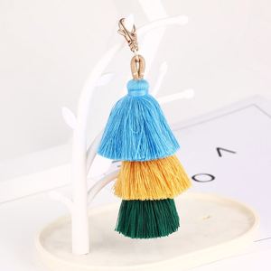 Làm bằng tay nhiều màu Pompom Ombre tua Boho <span class=keywords><strong>Keychain</strong></span> quyến rũ tua Túi phụ kiện Boho macrame Ombre tua <span class=keywords><strong>Keychain</strong></span> <span class=keywords><strong>Keyring</strong></span> - Product Image 2