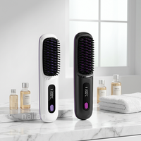 Lisseur de barbe sans fil rechargeable par USB, ions négatifs, chauffage rapide, brosse chauffante sans fil pour hommes, coiffage portable