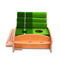 Mastic de Golf intérieur en bois de 4 pièces, kit de formation, Mini tapis de Golf, vente en gros, kit de simulateur, fabrication et exportation