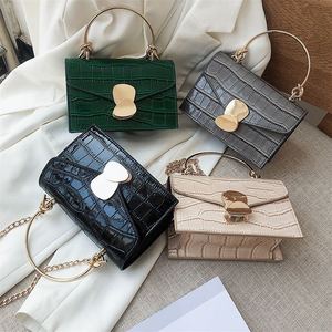 Sacs à main Vintage en PU pour femmes, motif Crocodile Style INS, bon marché, <span class=keywords><strong>vert</strong></span>, sacs à bandoulière de luxe, <span class=keywords><strong>Mini</strong></span> sacs à épaule - Product Image 1