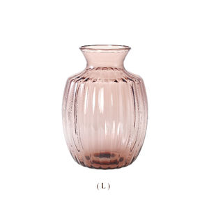 Vase en plastique recyclable Vase de décoration incassable rose transparent - Product Image 3