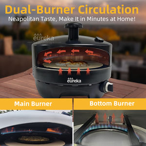 Four à Pizza à Gaz Commercial Rond en Acier Inoxydable 16 Pouces pour Extérieur de Jardin Économique - Product Image 4