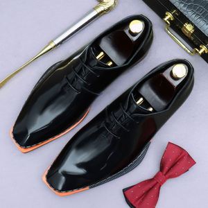 Zapatos de Negocios de Cuero para Hombre, Cuero Vacuno Genuino, Cuero Charol, Estilo Británico, Zapatos Elegantes y Juveniles para Traje Formal - Product Image 6