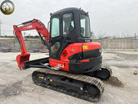 Excavatrice Kubota U55 U55-4 d'occasion, outil de 5,5 tonnes avec mini-excavatrice d'occasion à vendre pour l'aménagement paysager domestique et les petites constructions