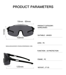 Neue Großhandel Männer Frauen Sport brille Radfahren Sonnenschutz Mode Angeln Sonnenschutz Fahrrad Outdoor Custom ized Logo Sonnenbrille - Product Image 2