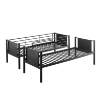Lit à double pont personnalisé de couleur robuste lit superposé en métal en fer pour dortoir pour adulte, étudiant