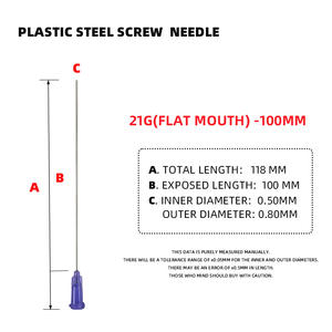 เข็มเหล็กพลาสติก21กรัมสำหรับจ่ายในพื้นที่แคบยาว100มม - Product Image 2