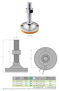 Pés de nivelamento ajustáveis antivibração de liga de aço GT-100 para equipamentos de semicondutores pés ajustáveis horizontais - Product Image 2