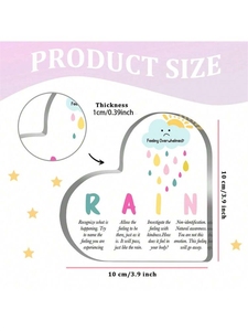 1pc, oggetto decorativo da scrivania in acrilico a forma di cuore, che suggerisce psicologicamente a se stessi che posso "sei fantastico". È un Dec - Product Image 2