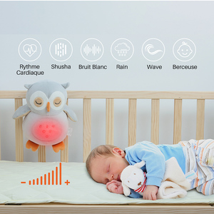 Hibou Jouets Blanc <span class=keywords><strong>Bruit</strong></span> Machine Bébé Son Smart Lumière Sommeil Machines Pluie Haut-Parleur Sommeil Personnalisé Avec Nuit Enfants Pour La Relaxation - Product Image 5