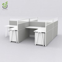 IULTRA Postes de travail modulaires en L modernes pour bureaux ouverts, cloisons de séparation, zones collaboratives durables