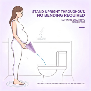 Urinoir jetable pliable pour femmes, entonnoir portable pour usage post-chirurgical et extérieur - Product Image 3