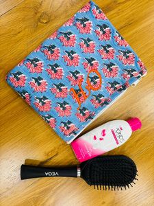 Bolsas de Aseo Portátiles Acolchadas de Algodón con Estampado Floral, Regalos para Damas de Honor, Bolsa de Cosméticos para Mujer, Pequeña Capacidad - Product Image 4