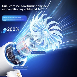 Mini <span class=keywords><strong>ventilateur</strong></span> portable à LED, haute vitesse, 100 vitesses, rechargeable par USB, turbo, en promotion - Product Image 5