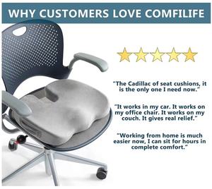 Ghế đệm cho ghế văn phòng Coccyx thấp trở lại Pain Relief gối bộ nhớ bọt áp lực cứu trợ đệm cho dài ngồi - Product Image 6