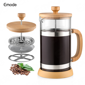 Cafetière à piston <span class=keywords><strong>en</strong></span> bambou écologique OEM avec filtre <span class=keywords><strong>en</strong></span> acier inoxydable multicouche - Product Image 2