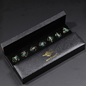 MINI PLANET Jeu de dés DND colorés Galaxie, dés polyédriques en résine à bords tranchants pour TRPG, vente en gros, jeu de dés DND personnalisé - Product Image 5
