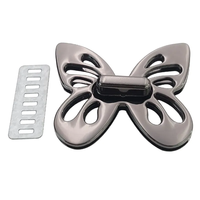 Privé personnalisé papillon tourner serrure sac à main accessoires en métal décoration sac torsion serrure boucle fermoirs