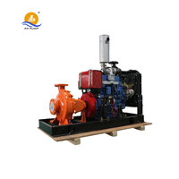 Pompe à eau centrifuge monophasée à aspiration axiale à grand débit pour l'irrigation agricole, entraînée par un moteur diesel