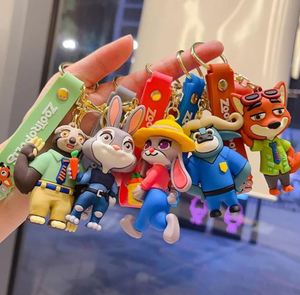 Porte-clés en PVC 3D, figurine de personnage de dessin animé Zootopia, film américain, décoration mignonne, souvenir, accessoires pour mini machine à griffes - Product Image 1
