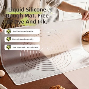 Tapis de pâtisserie en silicone liquide, tapis à pâte antidérapant avec mesures et bords surélevés, tapis de cuisson transparent en silicone pour comptoir - Product Image 6