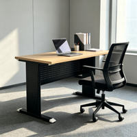 Table de bureau moderne avec plateau MFC, bureau de conférence simple, table de réception exécutive, mobilier de bureau commercial
