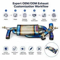 Échappement haute performance FDK pour Lotus EMIRA 3.5L Valvetronic, système d'échappement léger et sonore, tuyau d'échappement en alliage de titane bleu