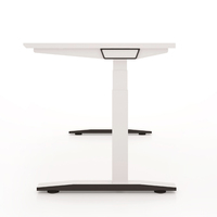 Bureau électrique à hauteur réglable à double moteur avec de nouveaux designs, bureau assis-debout, bureau de bureau moderne blanc