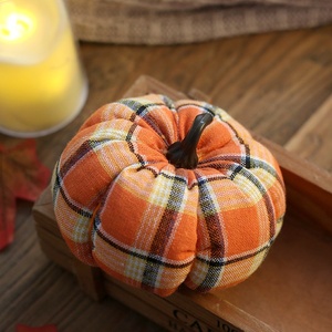 <b>Halloween</b> <b>Decorations</b> Harvest Festival Plaid Stainless Steel Pumpkin Ornaments Thanksgiving Scene Pumpkin <b>Decorations</b> From China - Product Image 4