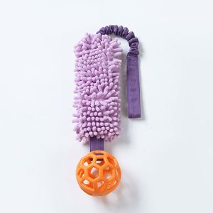 Juguete Resistente para Perros con Cuerda Elástica, Mopa de Chenilla, Juguete Interactivo con Pelota de Goma para Entrenamiento y Limpieza Dental - Product Image 6