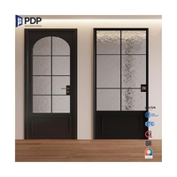 Puertas de acero Retro PDP, parrilla de cobre Vintage, puertas abatibles de seguridad antirrobo, puertas de acero francés para entrada, baño, cocina, Villa para