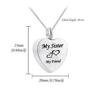 Joyería <span class=keywords><strong>de</strong></span> cremación, forma <span class=keywords><strong>de</strong></span> corazón <span class=keywords><strong>de</strong></span> acero inoxidable, <span class=keywords><strong>mi</strong></span> hermana, collar <span class=keywords><strong>de</strong></span> urna <span class=keywords><strong>de</strong></span> corazón <span class=keywords><strong>de</strong></span> <span class=keywords><strong>mi</strong></span> amigo, COLLAR COLGANTE <span class=keywords><strong>de</strong></span> joyería <span class=keywords><strong>de</strong></span> recuerdo - Product Image 3