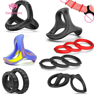 SacKnove yetişkin sıvı silikon kalmak sert cinsel ürünler fil büyük Penis top <span class=keywords><strong>Band</strong></span> boşalma gecikme erkekler seks oyuncakları horoz halka - Product Image 1