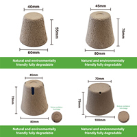 Pot de semis biodégradable en fibre de pulpe écologique avec trous de drainage en nid d'abeille pour le jardinage en terrasse