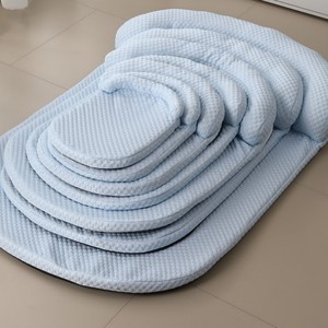 Luxuriöses, bissfestes, flauschiges, tragbares, wasserdichtes, beruhigendes, waschbares Kunstfell-Hundebett, groß, rund, einfarbig, für Sommer, für Katzen und Hunde - Product Image 3