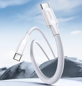 PISEN 100W Super fast charge 2.0 type c 5a usb type-c fast charging braid data cable 2m for android ios iPhone charger