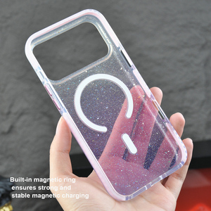 Étui de téléphone magnétique préféré des femmes avec un design scintillant en procédé IMD |   Matériaux écologiques PC+TPU+TPE |   Commande en gros personnalisable de petite taille - Product Image 4