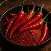 Offre Exceptionnelle : Poudre de Piment Rouge Séché, Épices Simples, Herbes, Type de Traitement Brut, Variété d'Exportation, Poudre de Piment Pas Chère en Promotion