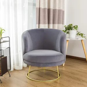 Современное тканевое кресло для отдыха во французском стиле, круглые кресла с тюльпанами, кресло для отеля и гостиной