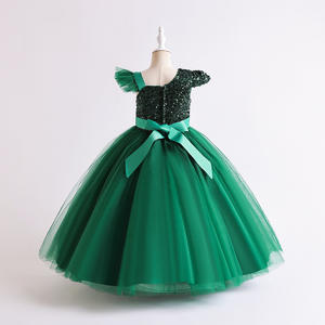 Neue Prinzessin Blumen mädchen Erstkommunion Hochzeit Kinder Tüll Spitze Geburtstags feier Abend Prom Big Bow Kleid - Product Image 5