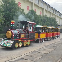 Locomotive électrique de type rétro pour les zones touristiques, conçue pour les excursions touristiques sur voies ferrées, train touristique sur rails antiques
