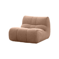 Fauteuil décontracté en tissu chenille à motif chien, mousse haute densité, mobile, tons crème, pour chambre à coucher, directement de l'usine